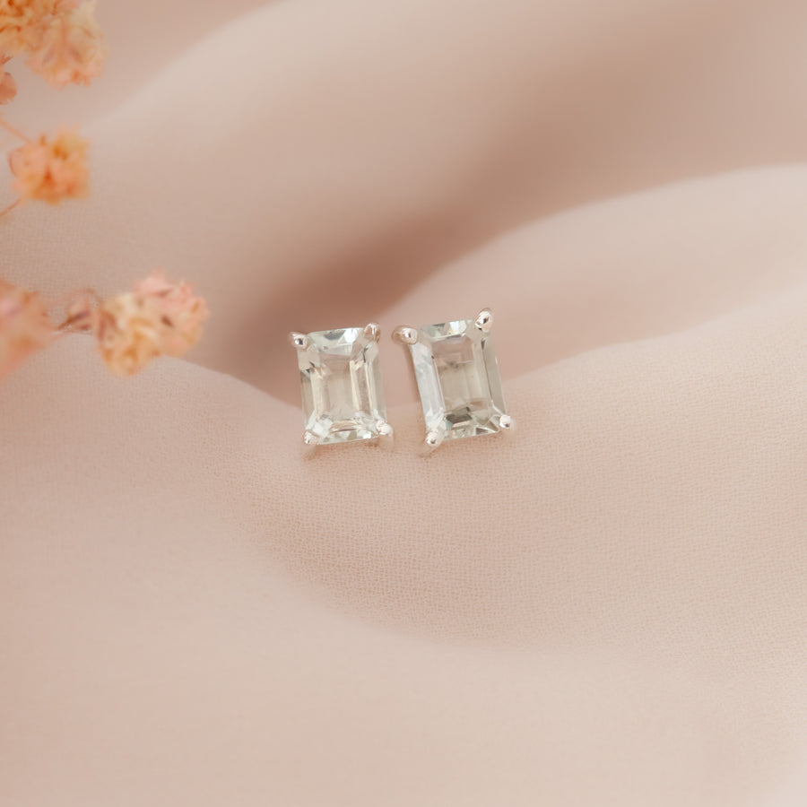 Aretes Anastasia con Prasiolita