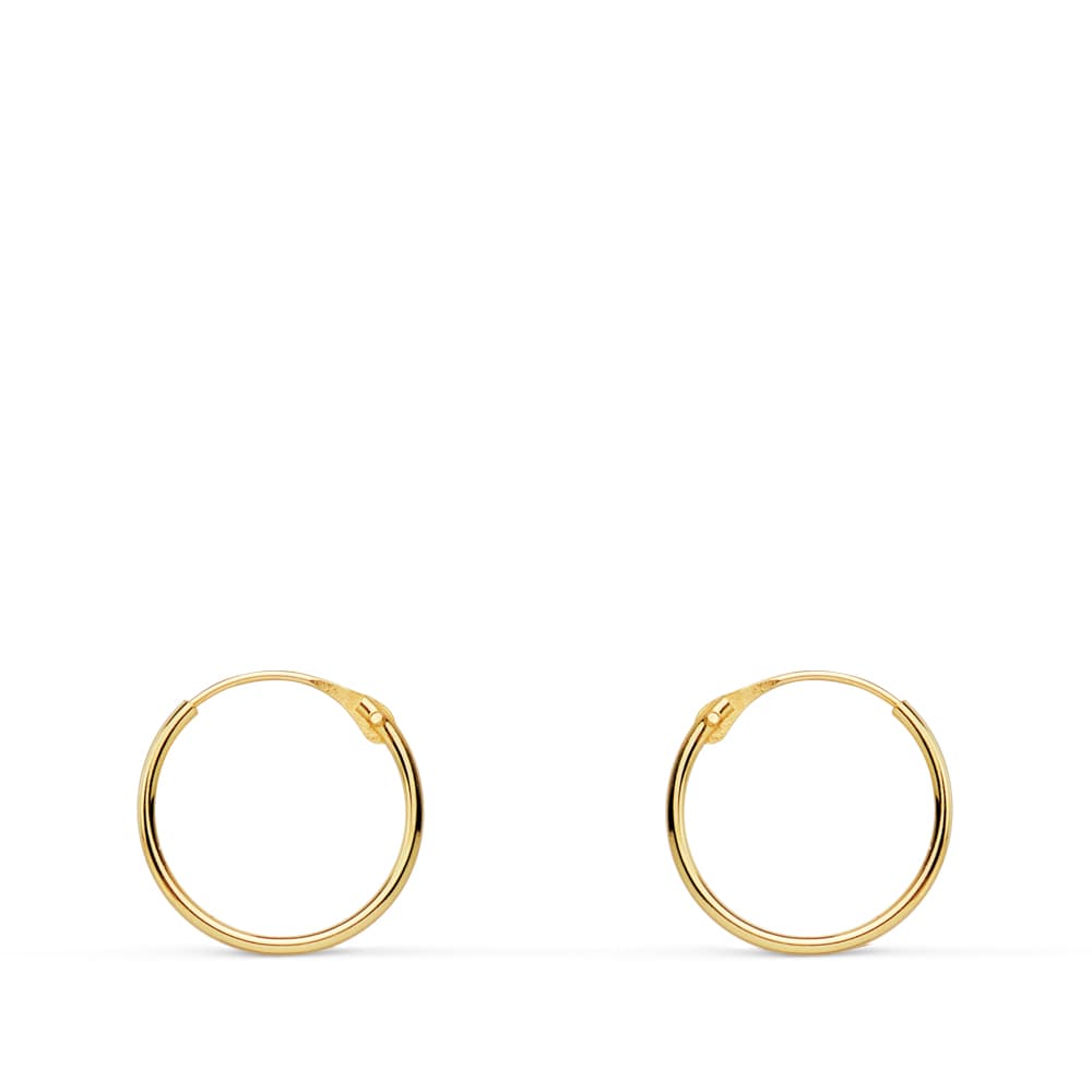 Argollas lisas delgadas 10mm