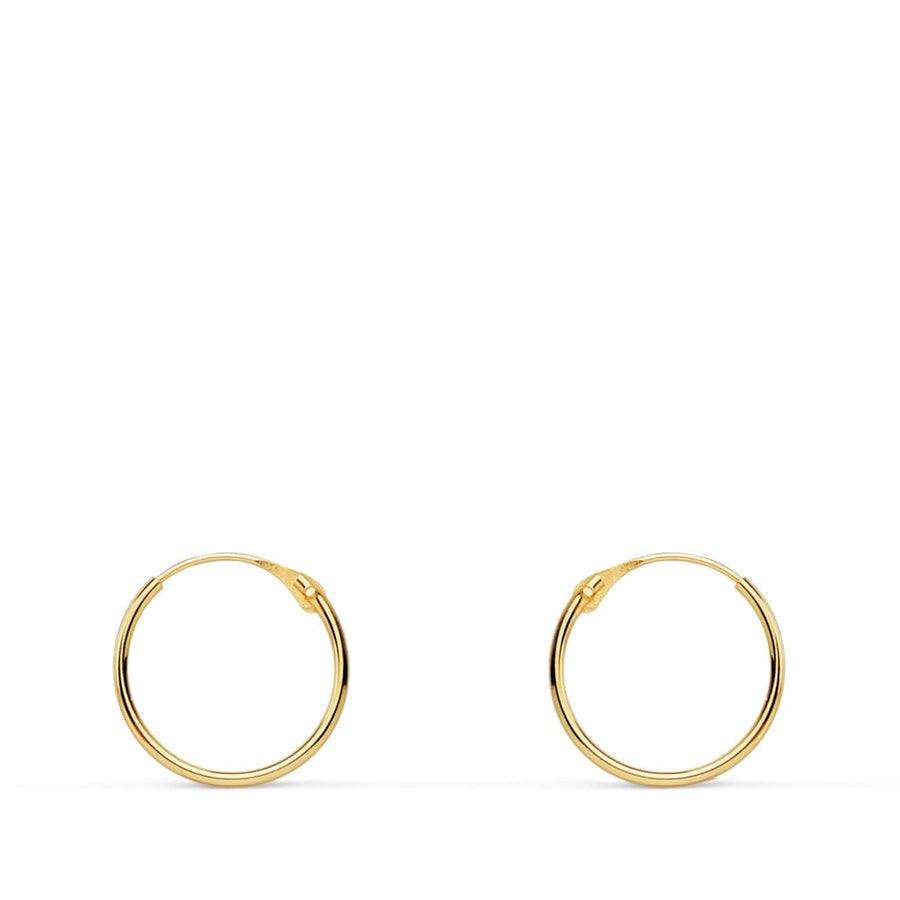 Argollas lisas delgadas 10mm
