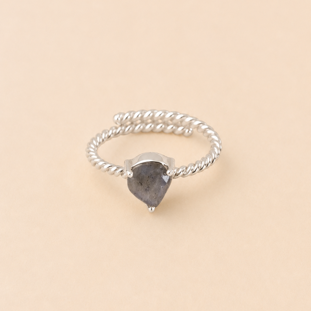 Anillo Letizia Labradorita silver