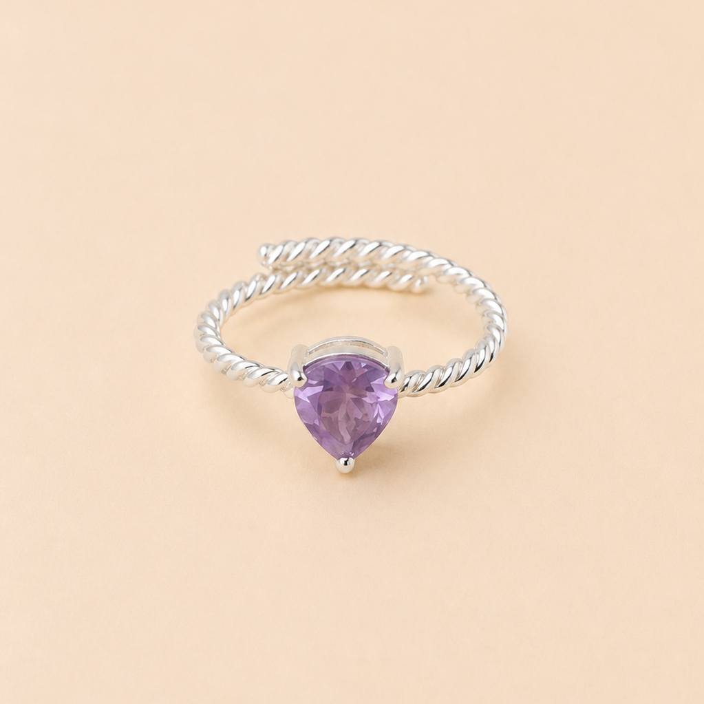 Anillo Letizia Amatista silver