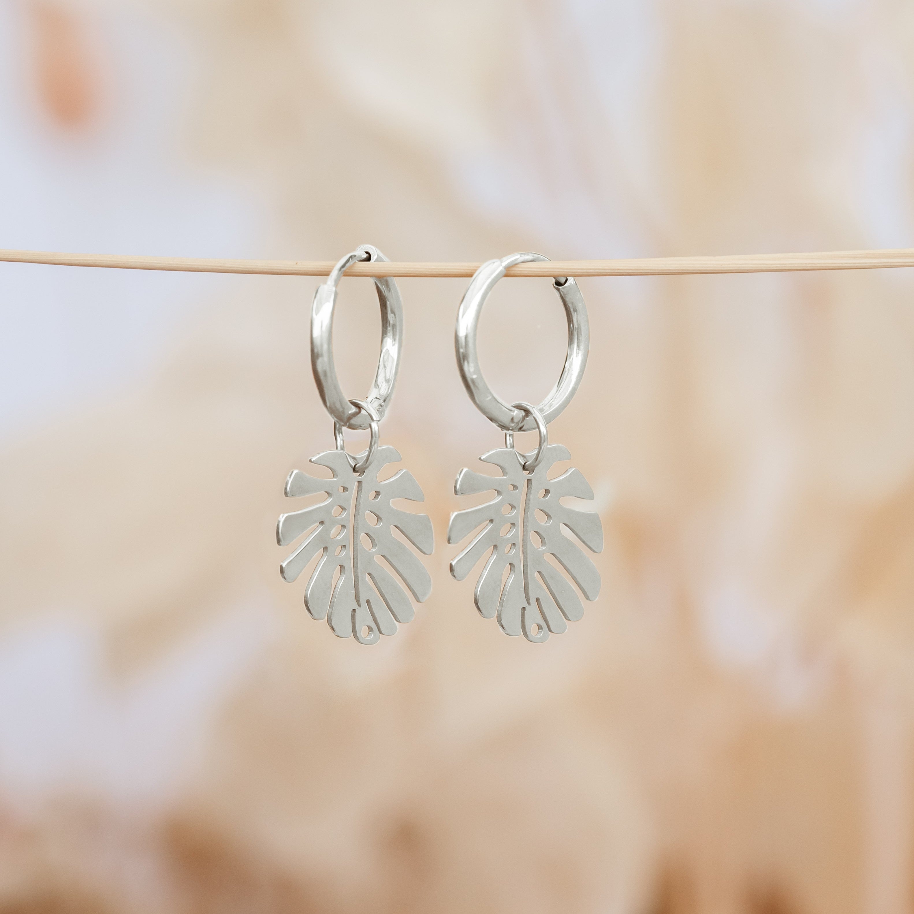 Argollas Monstera silver