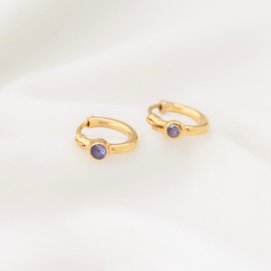 Argollas Mia con Tanzanita gold