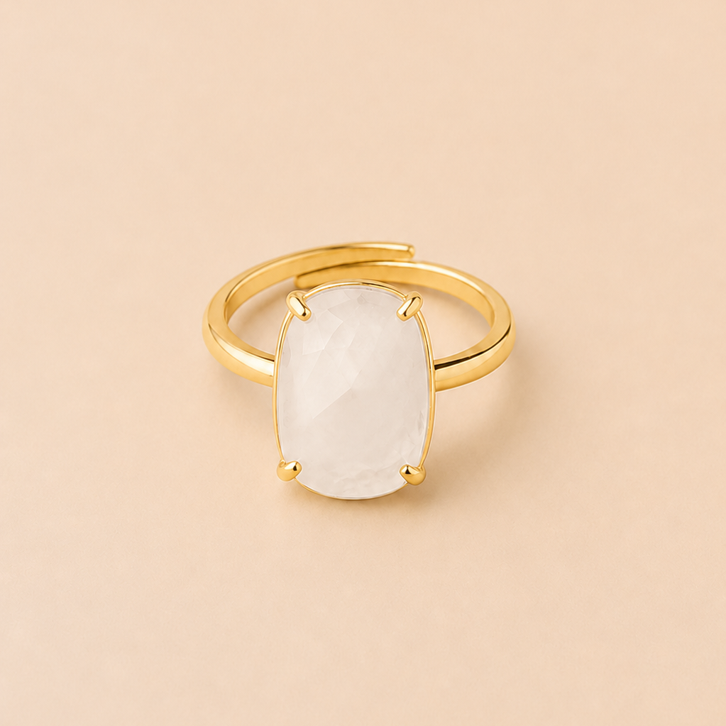 Anillo Artemisa con Piedra luna silver