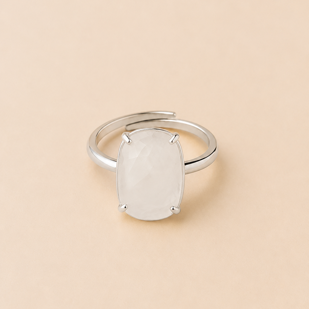 Anillo Artemisa con Piedra luna silver