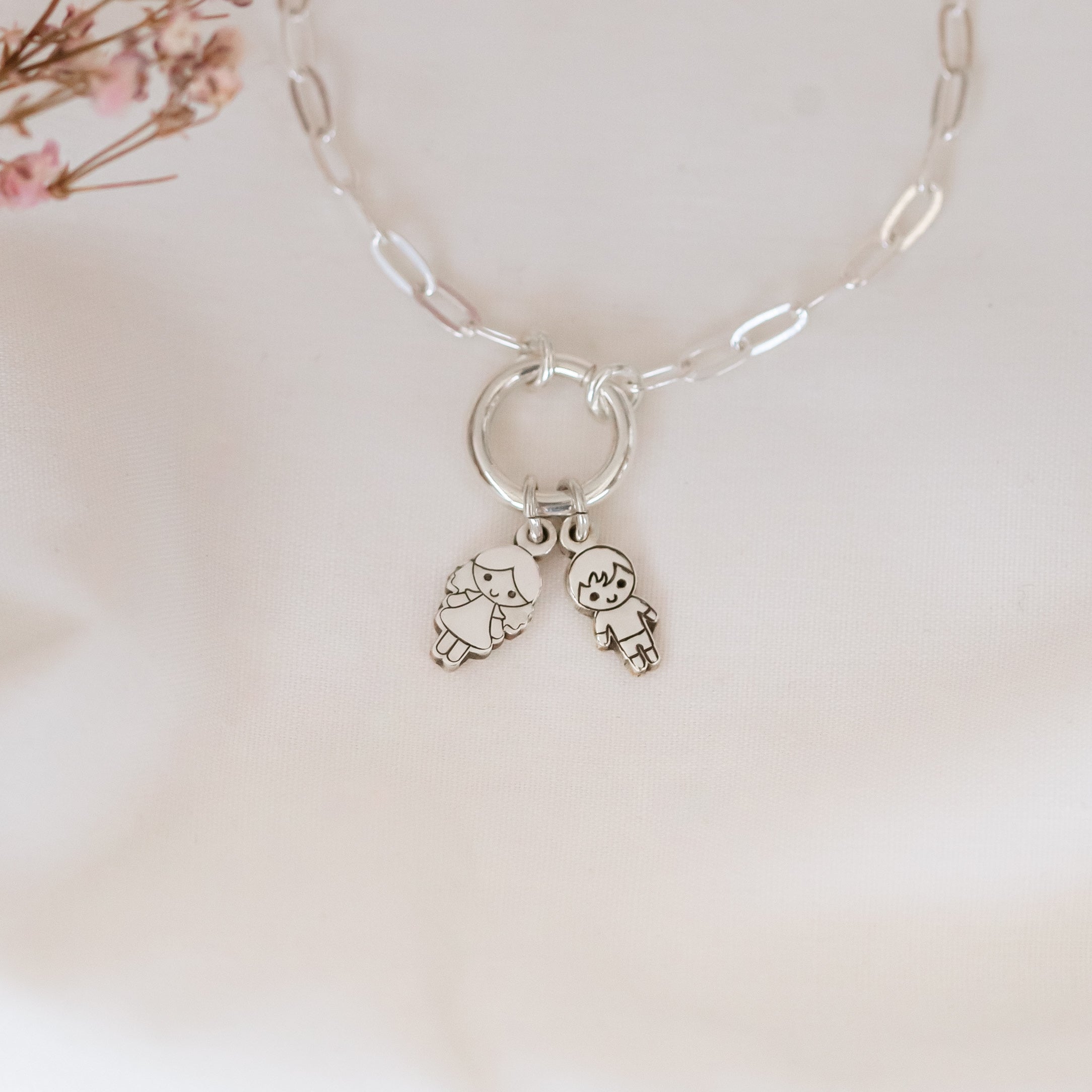 Pulsera Escalera con porta dijes