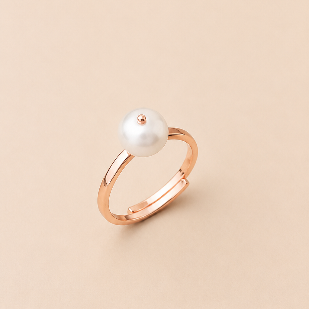 Anillo Amaia regulable con Perlas rose gold