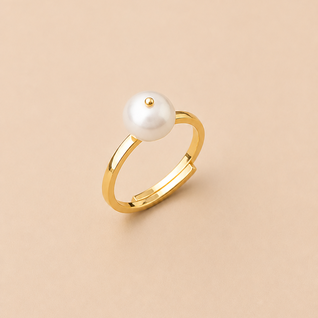 Anillo Amaia regulable con Perlas gold