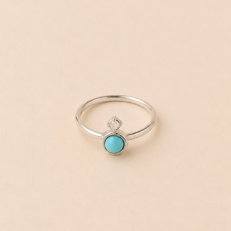Anillo Agnes Turquesa silver