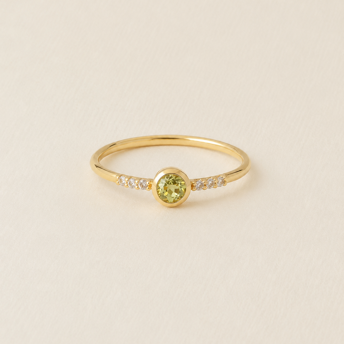 Anillo Marie con Peridoto corte redondo y Diamantes-thumbmail-1