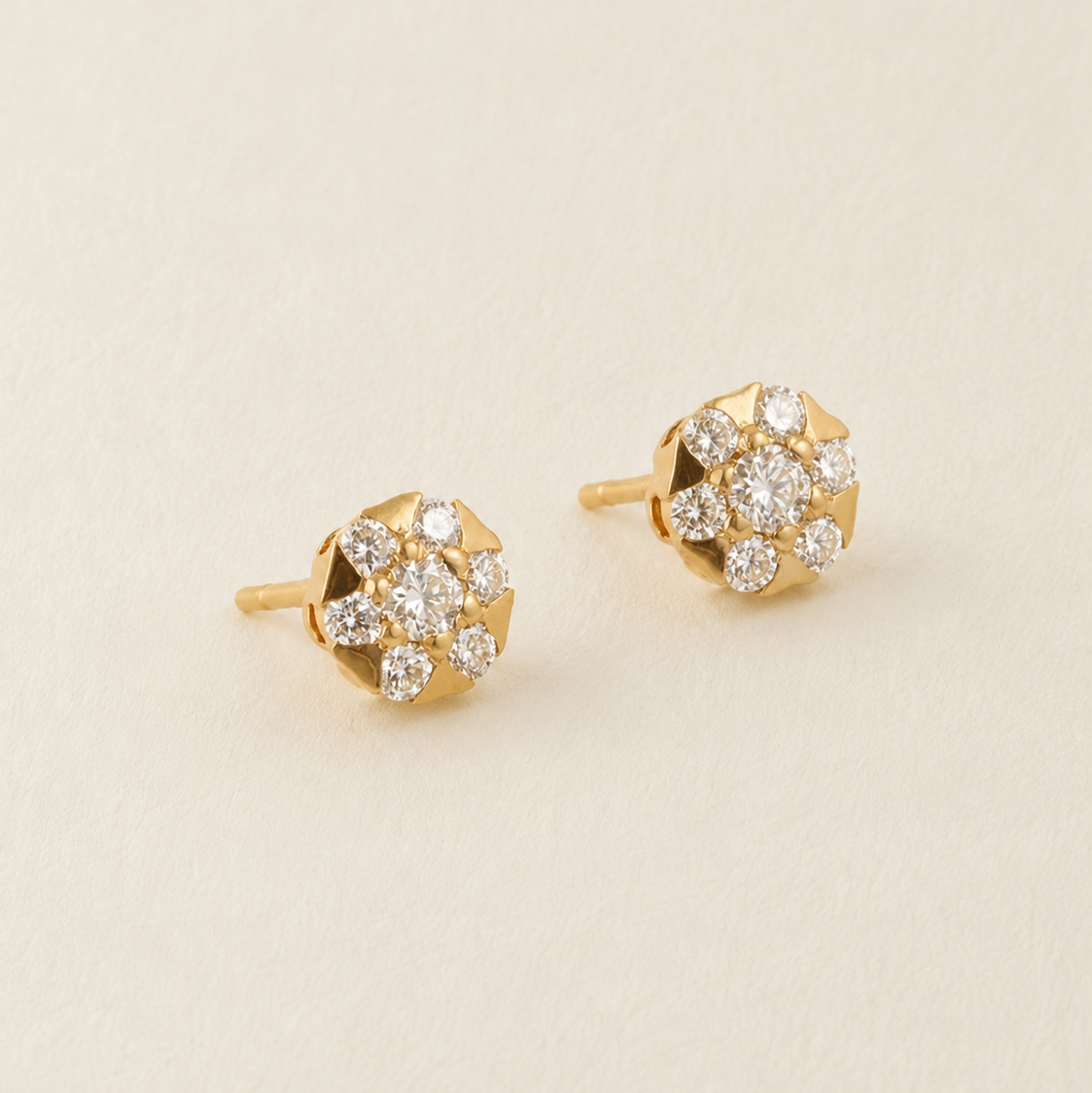 Aretes Flor Chaton 7 Diamantes-thumbmail-1