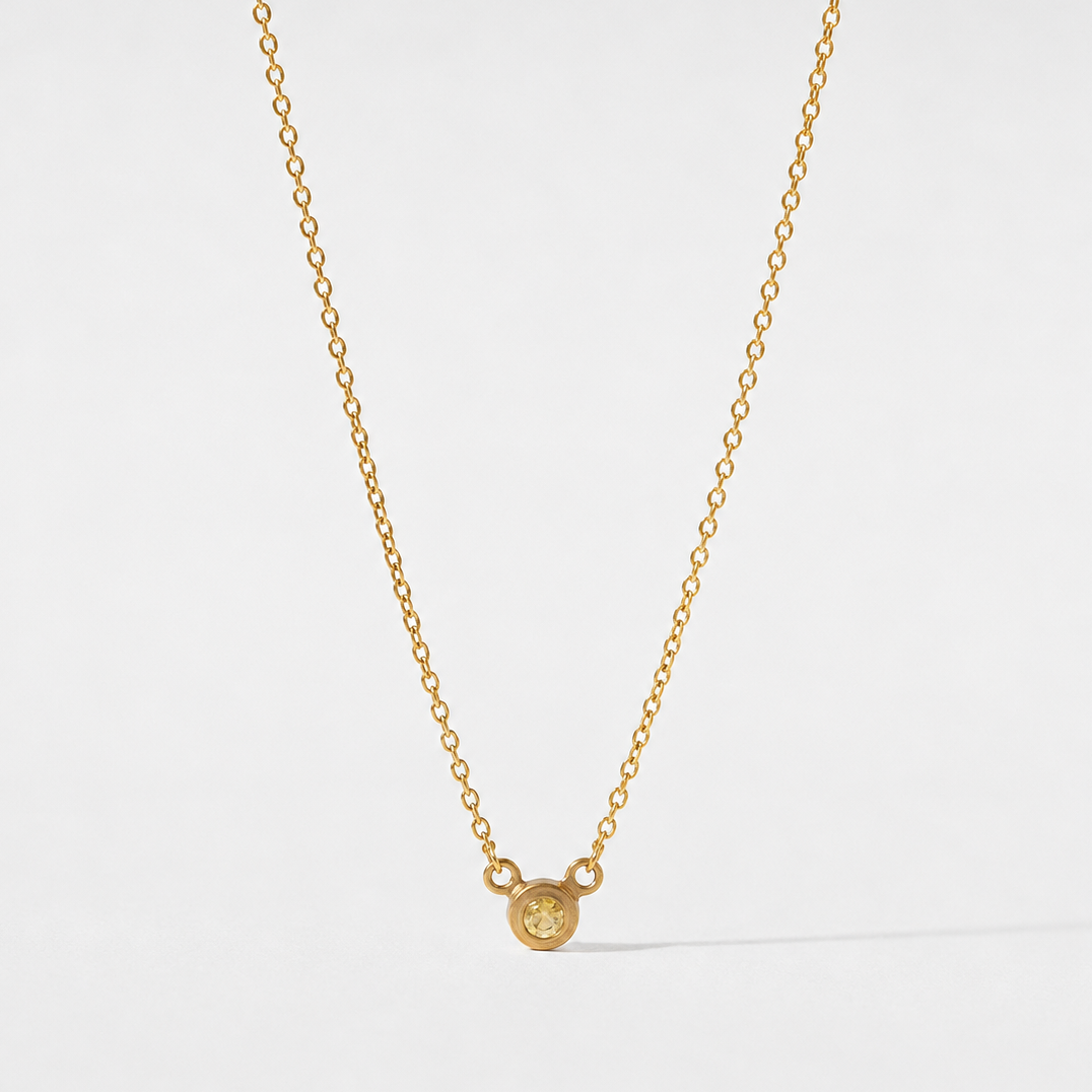 Collar Martina con Zafiro amarillo gold