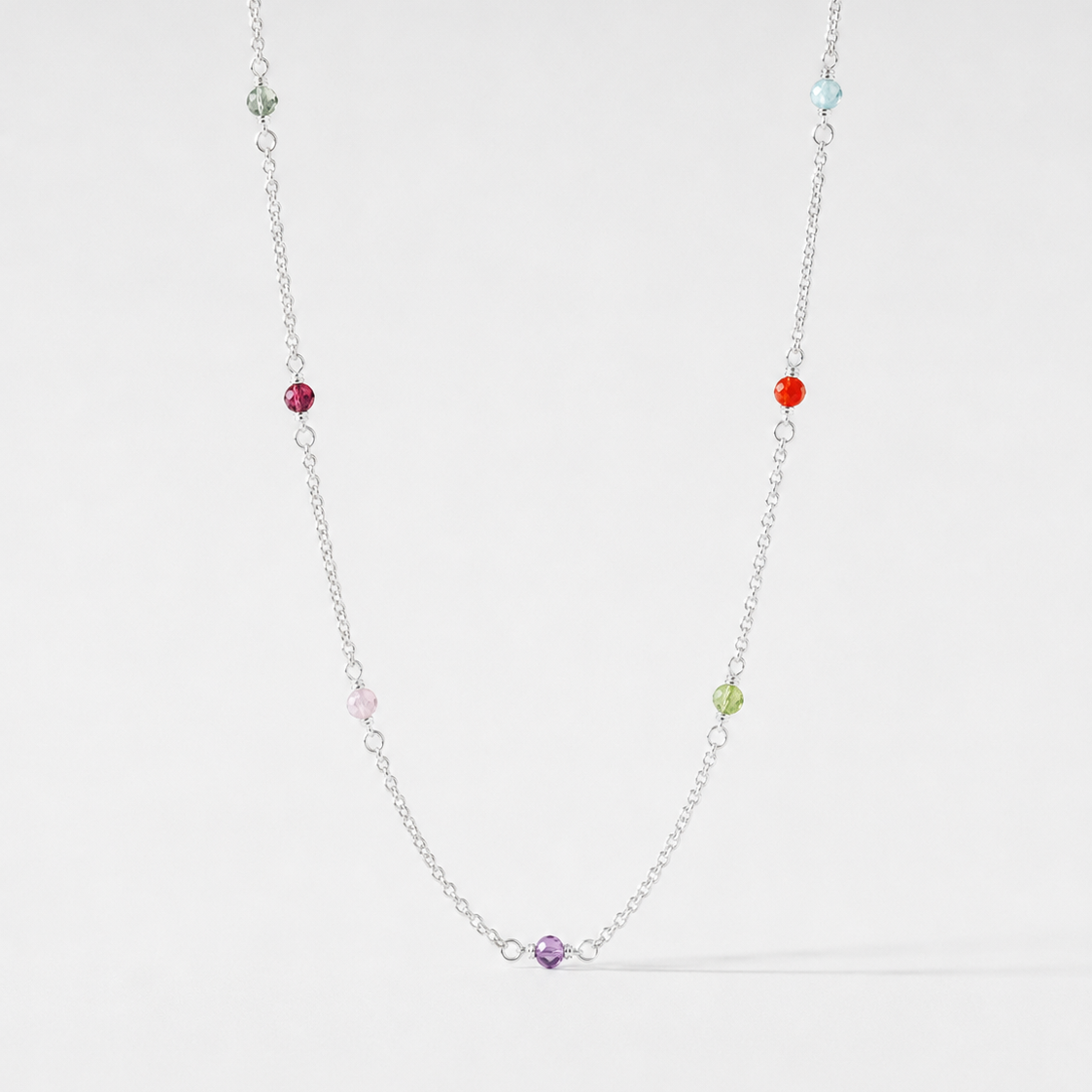 Collar Osiris Mix Gemas silver