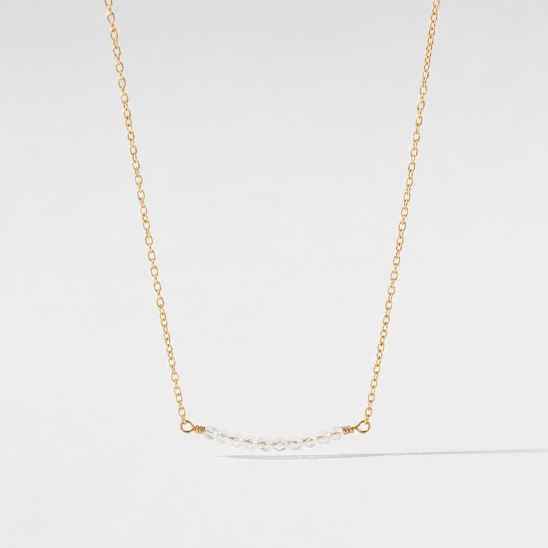 Collar Tania piedra luna gold
