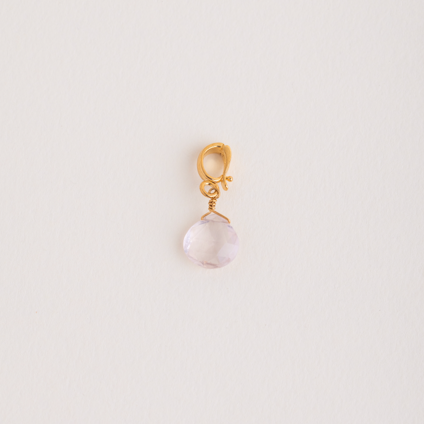 Dije Cuarzo rosa gota