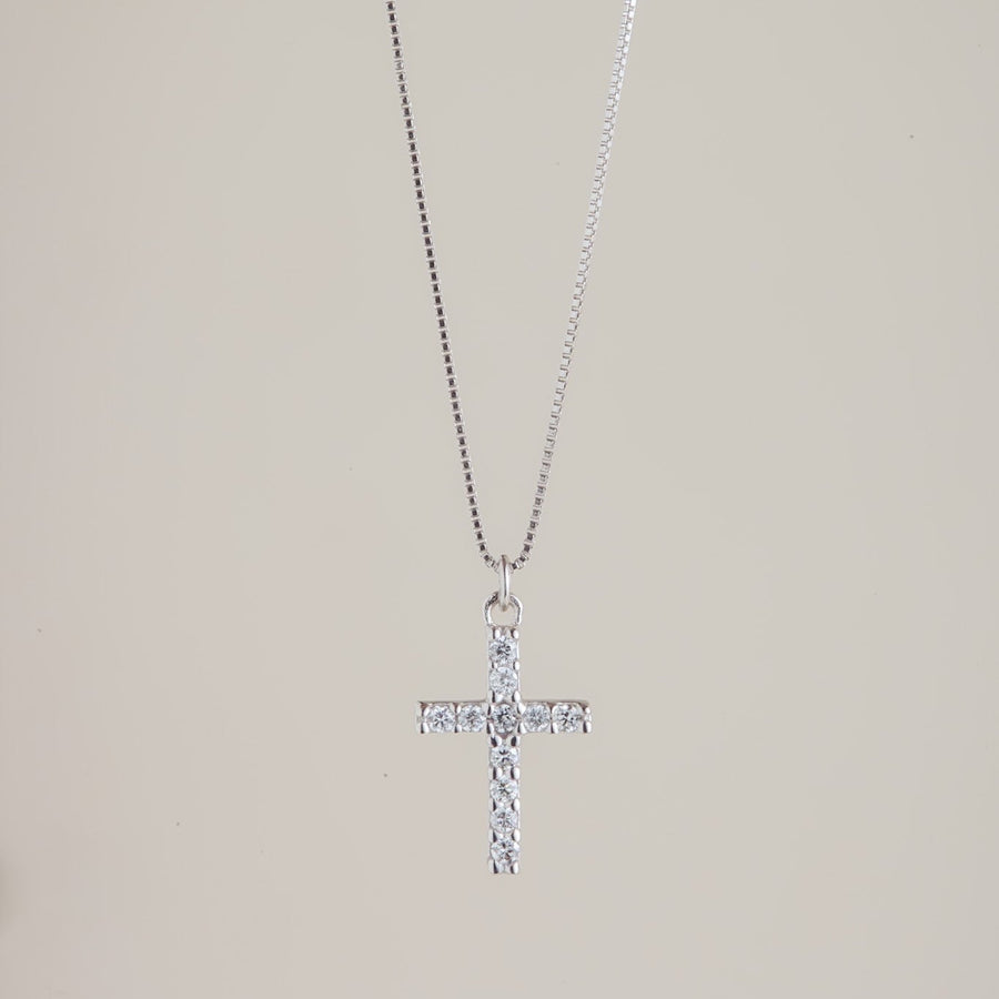 Collar Cruz con diamantes