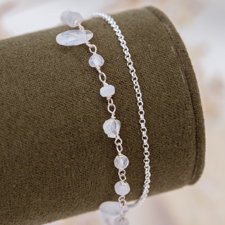 Pulsera Olbia Piedra luna silver