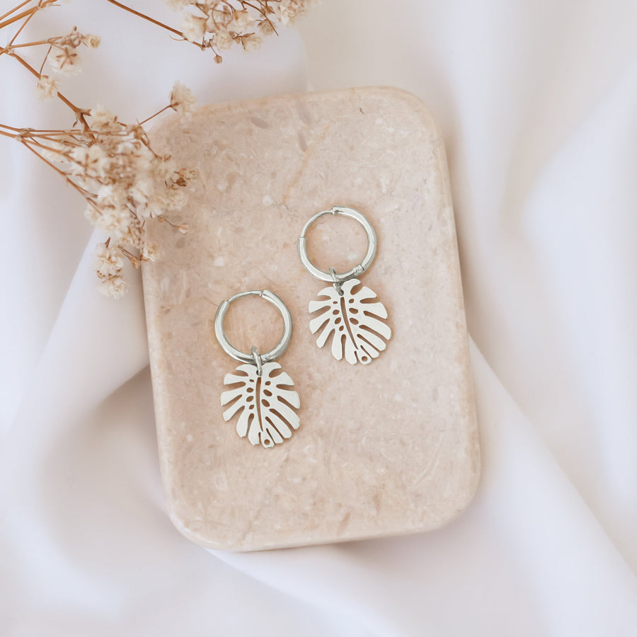 Argollas Monstera silver