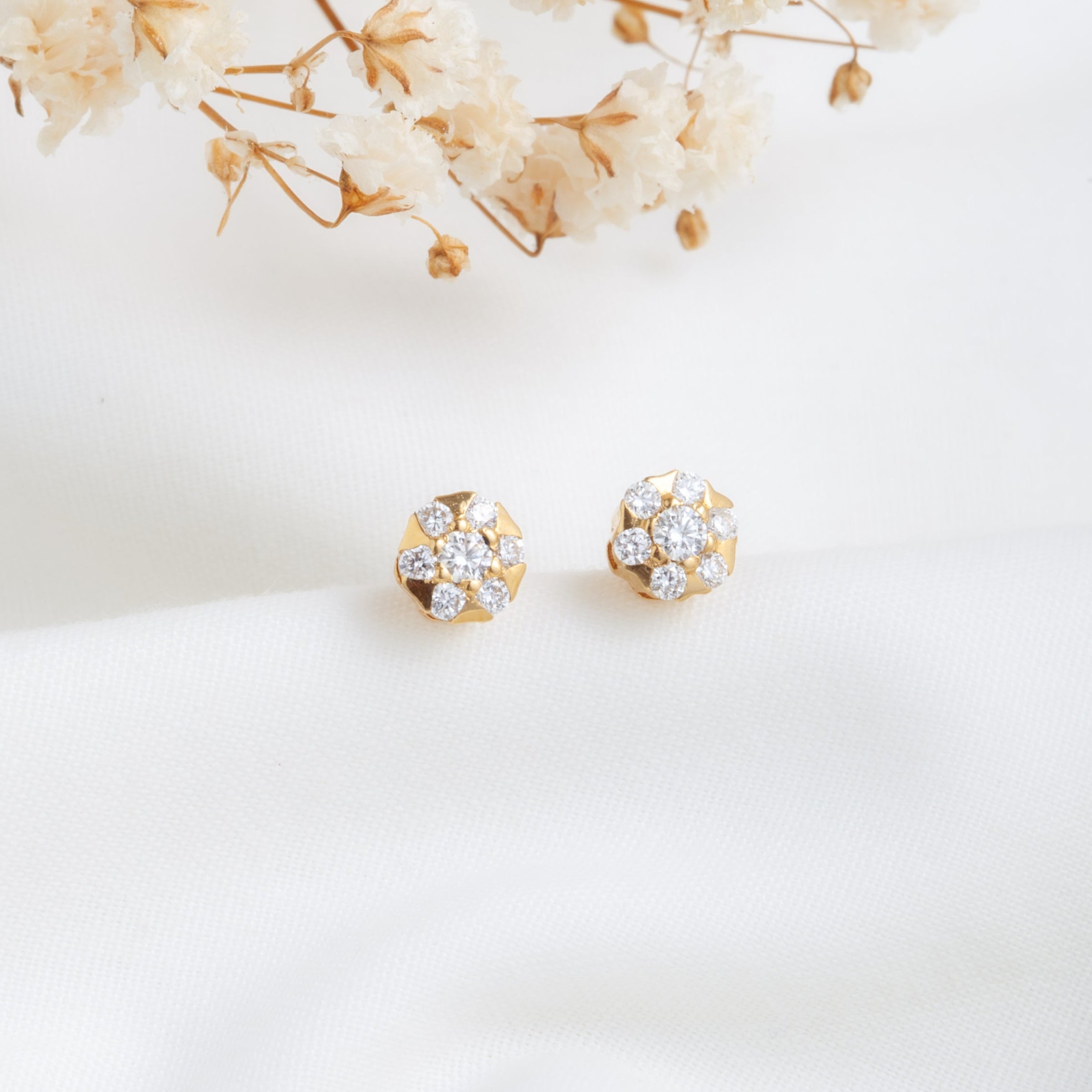 Aretes Flor Chaton 7 Diamantes-thumbmail-4