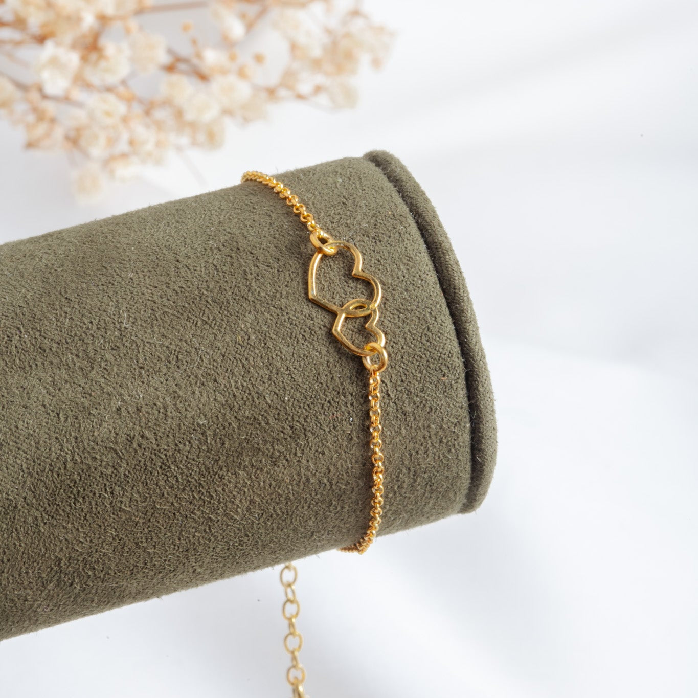 Pulsera Doble corazón