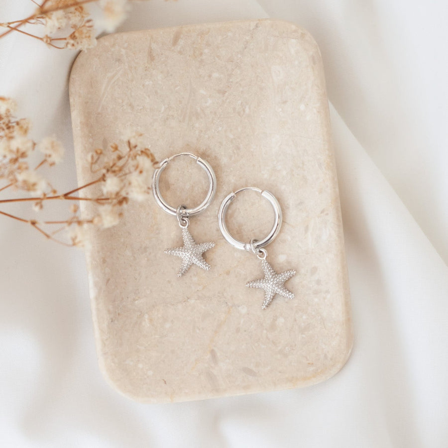 Argollas Estrella de Mar silver