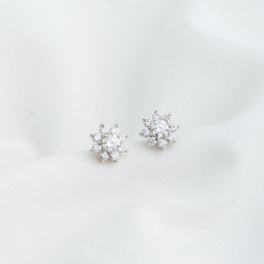 Aretes Oro blanco Cuajo