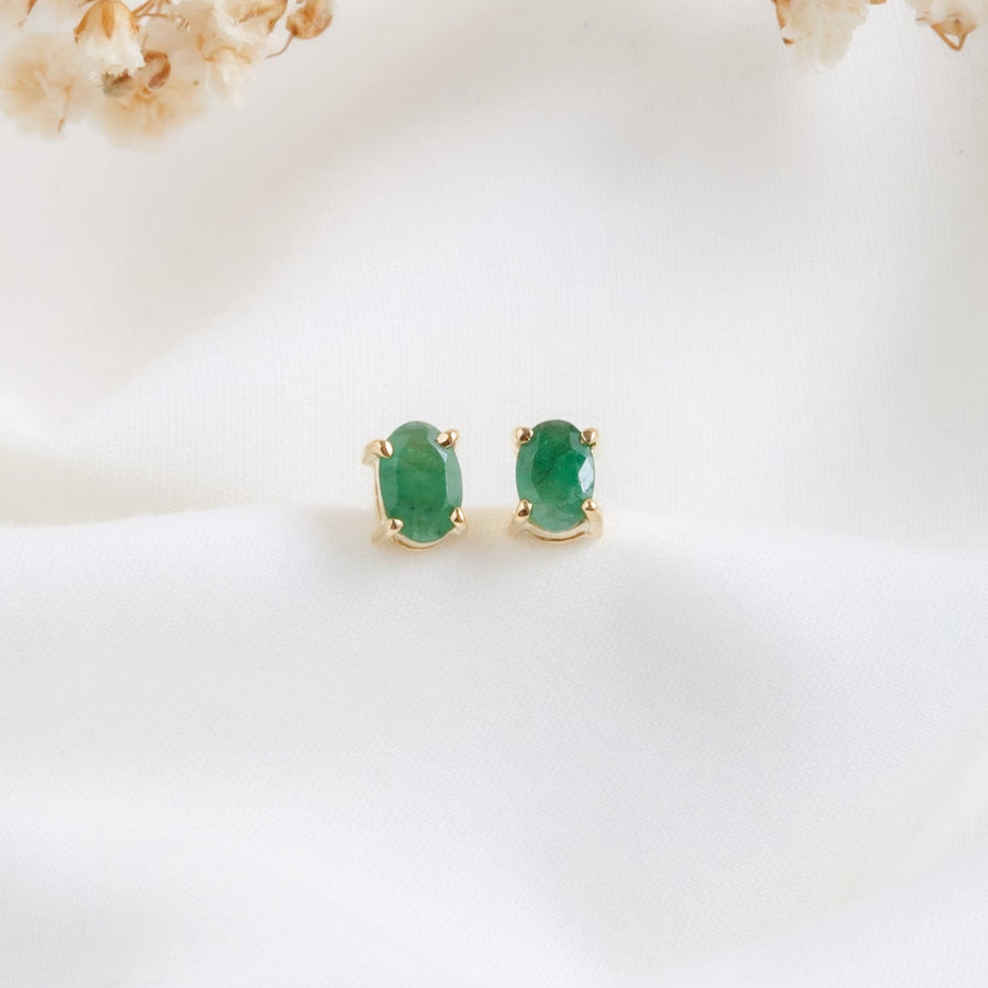 Aretes Aura con Esmeralda