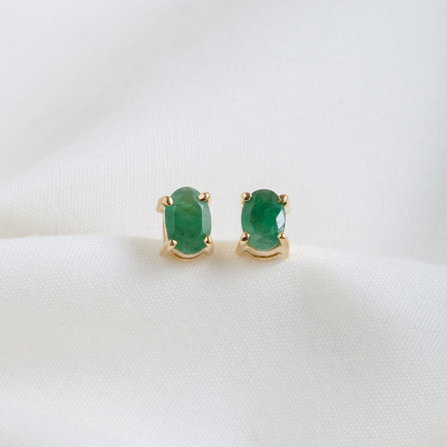 Aretes Aura con Esmeralda