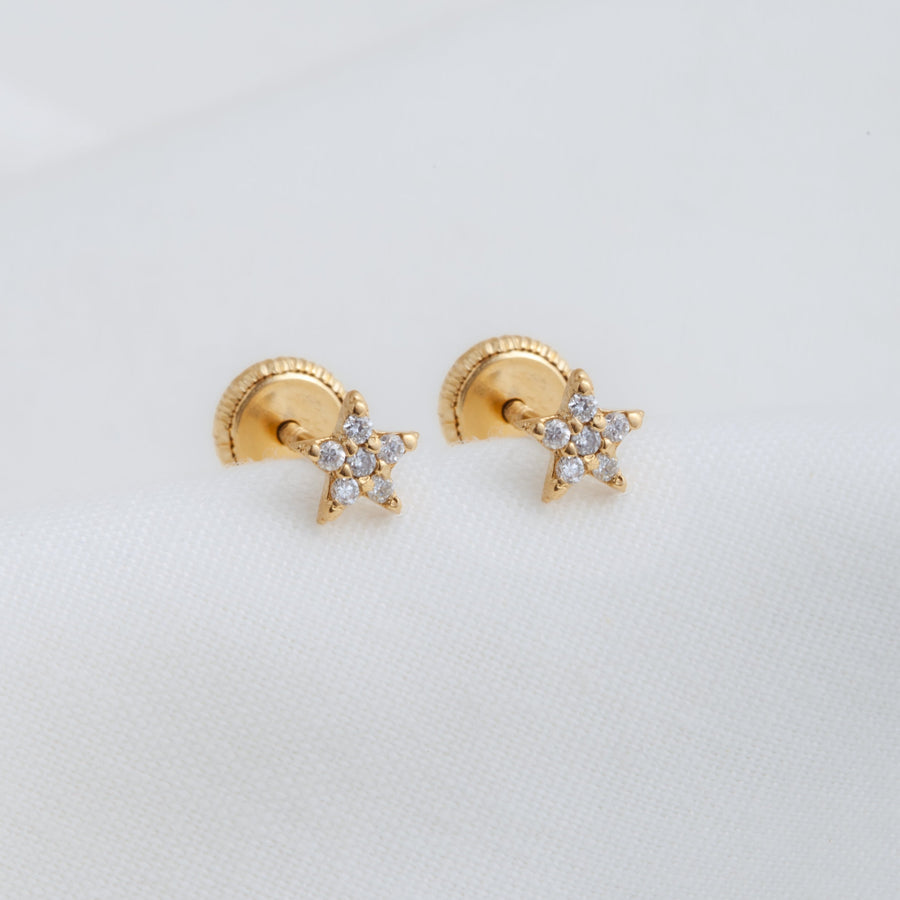 Aretes Estrella con Diamantes