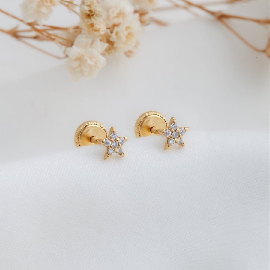 Aretes Estrella con Diamantes