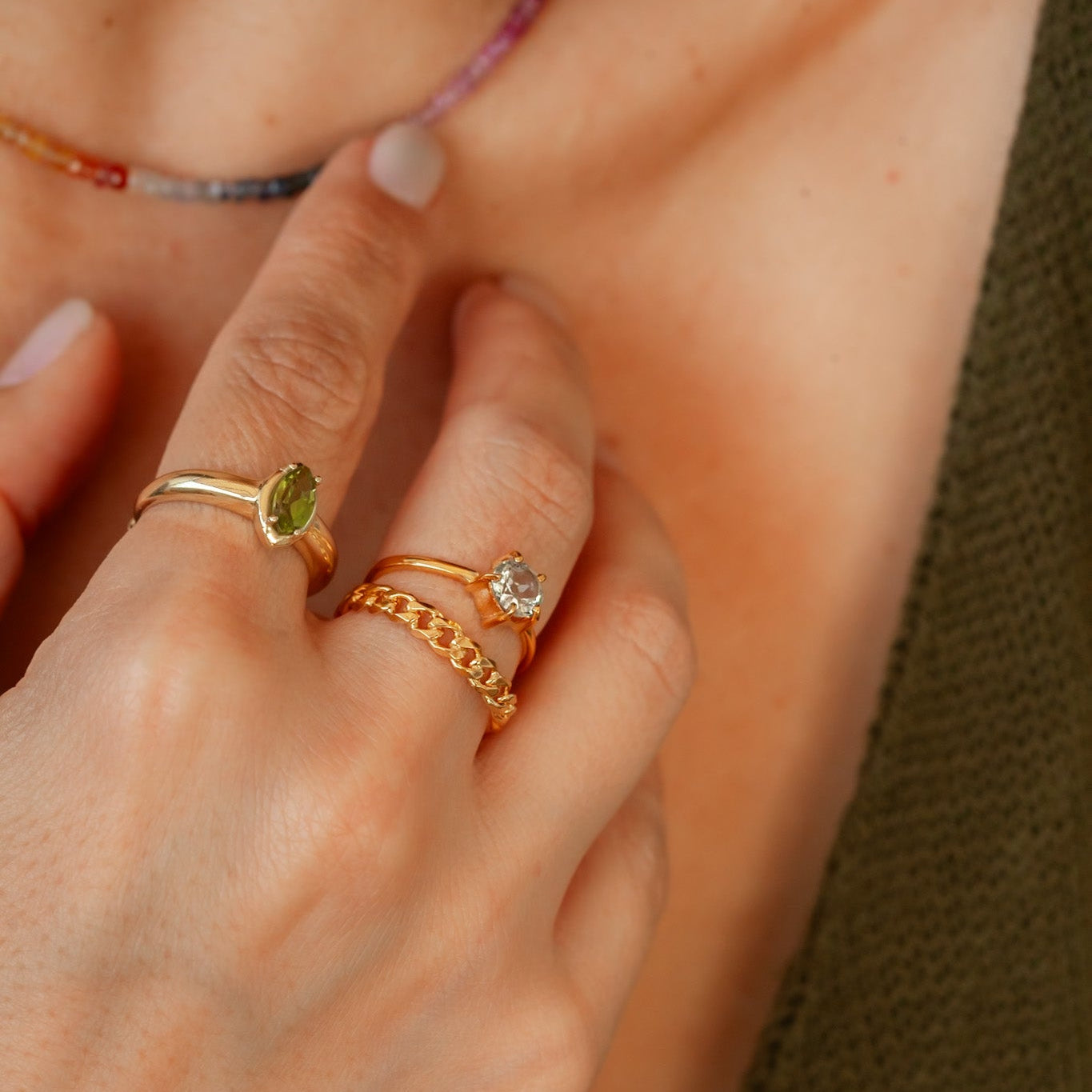 Anillo Tiziana con Prasiolita