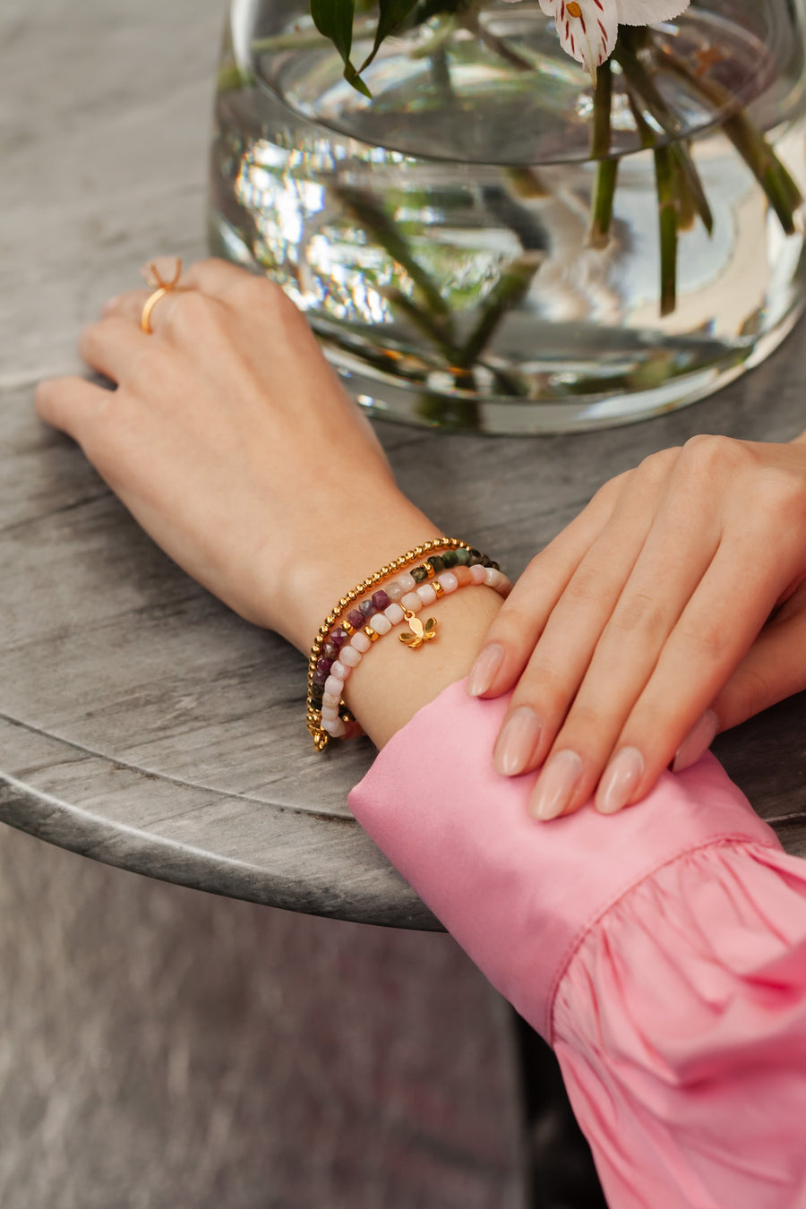 Pulsera con cuentas de 3mm