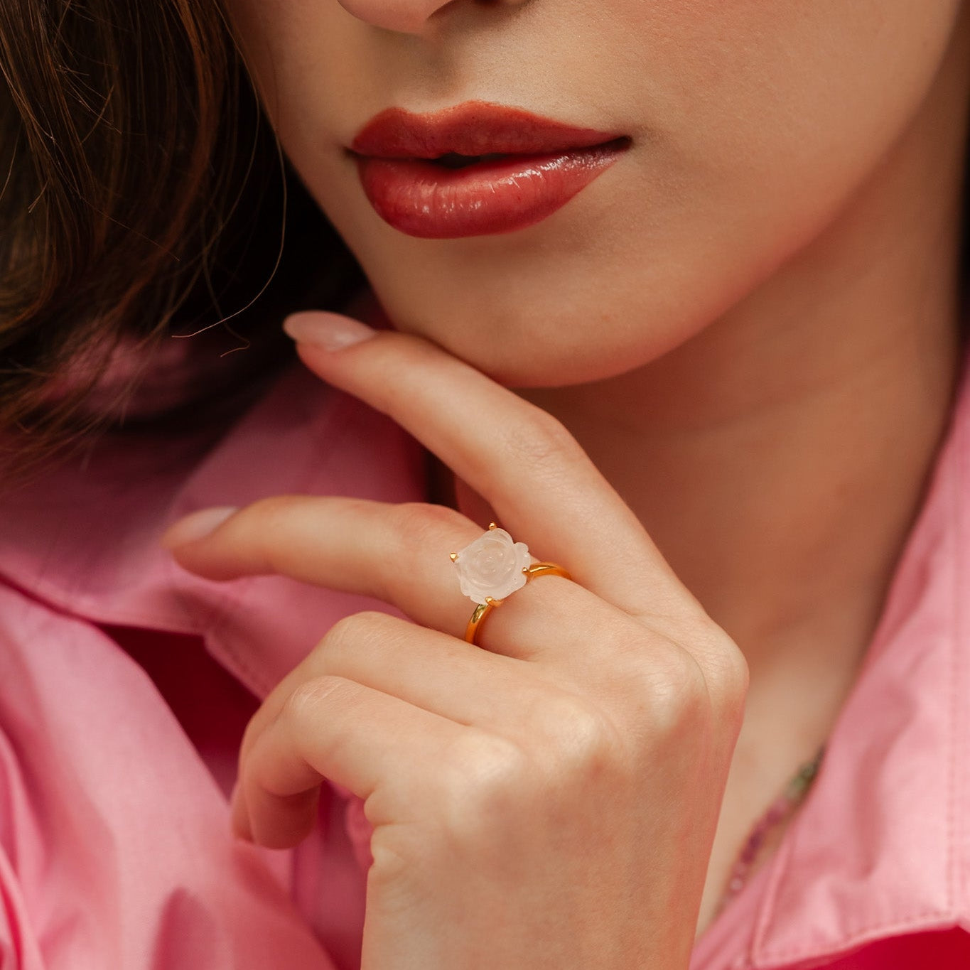 Anillo Emma Cuarzo rosa