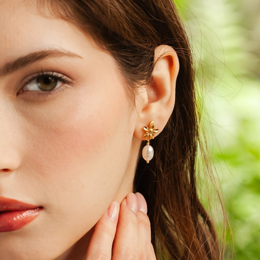 Aretes Jazmín con Perlas