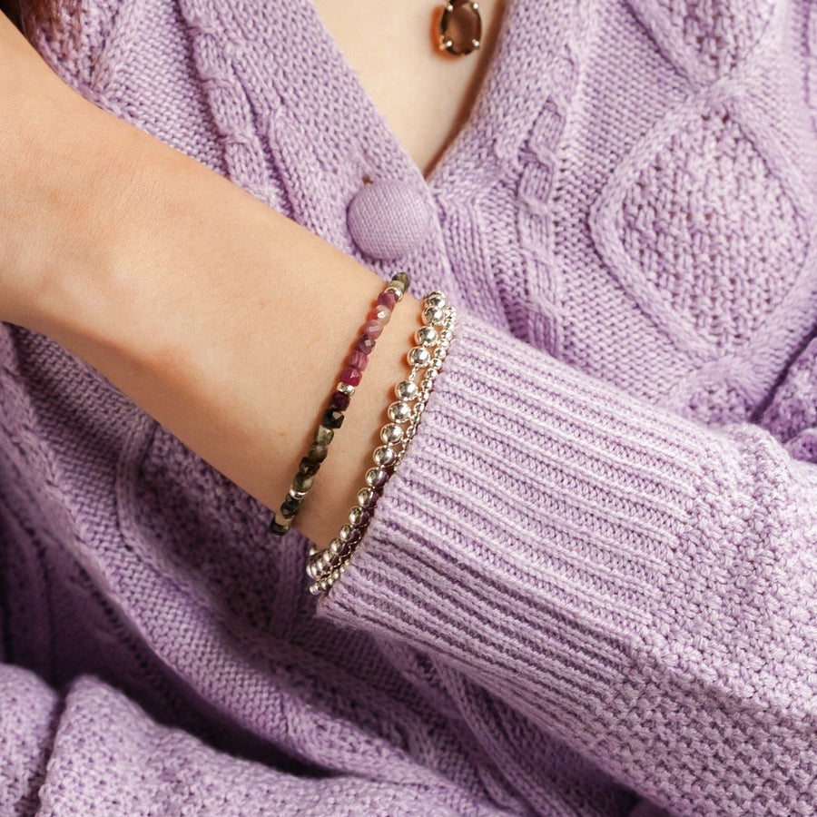 Pulsera Antheia turmalina silver