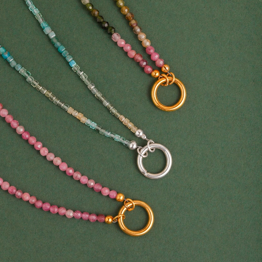 Collar Bahar con Turmalina rosa