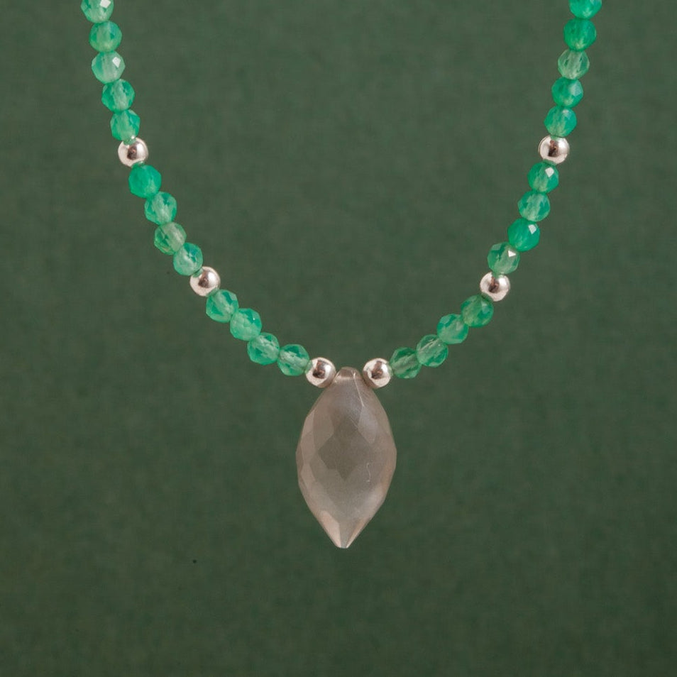 Collar Savia con Ónix verde