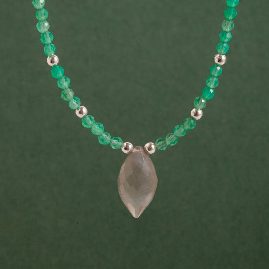 Collar Savia con Ónix verde