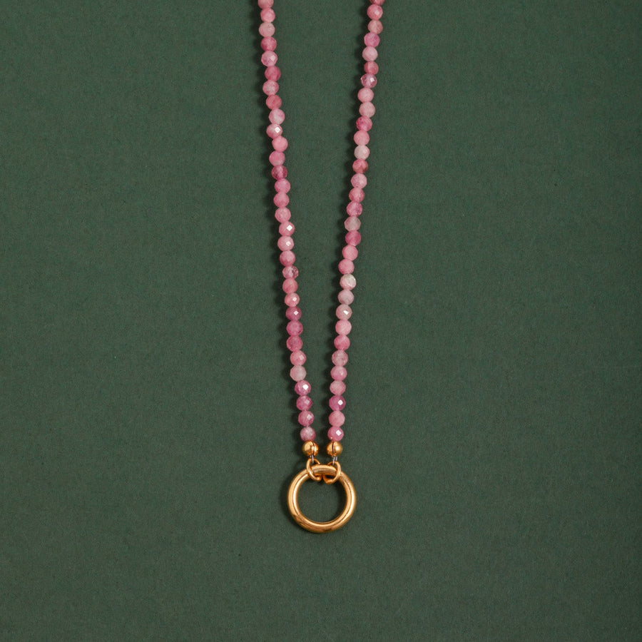 Collar Bahar con Turmalina rosa