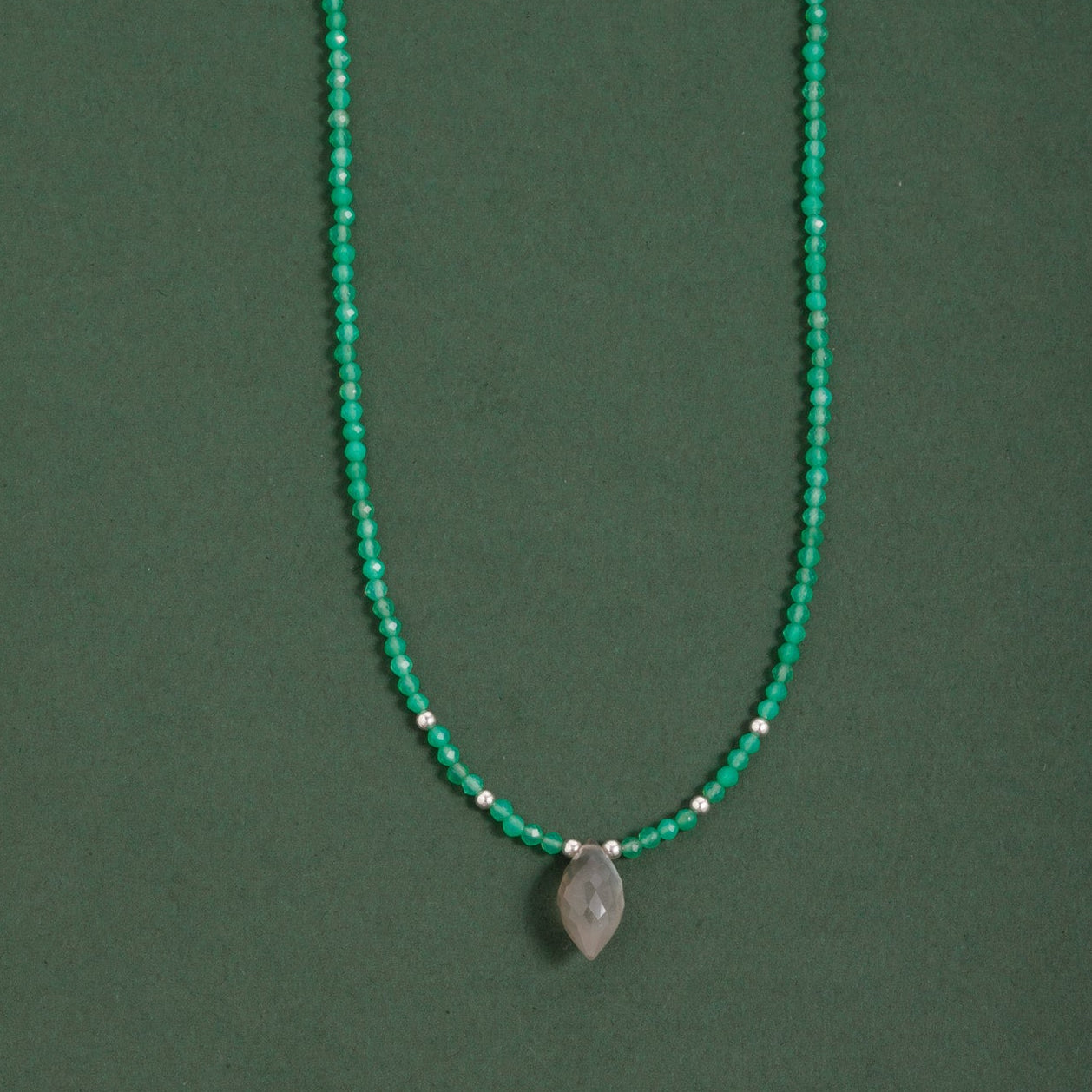 Collar Savia con Ónix verde