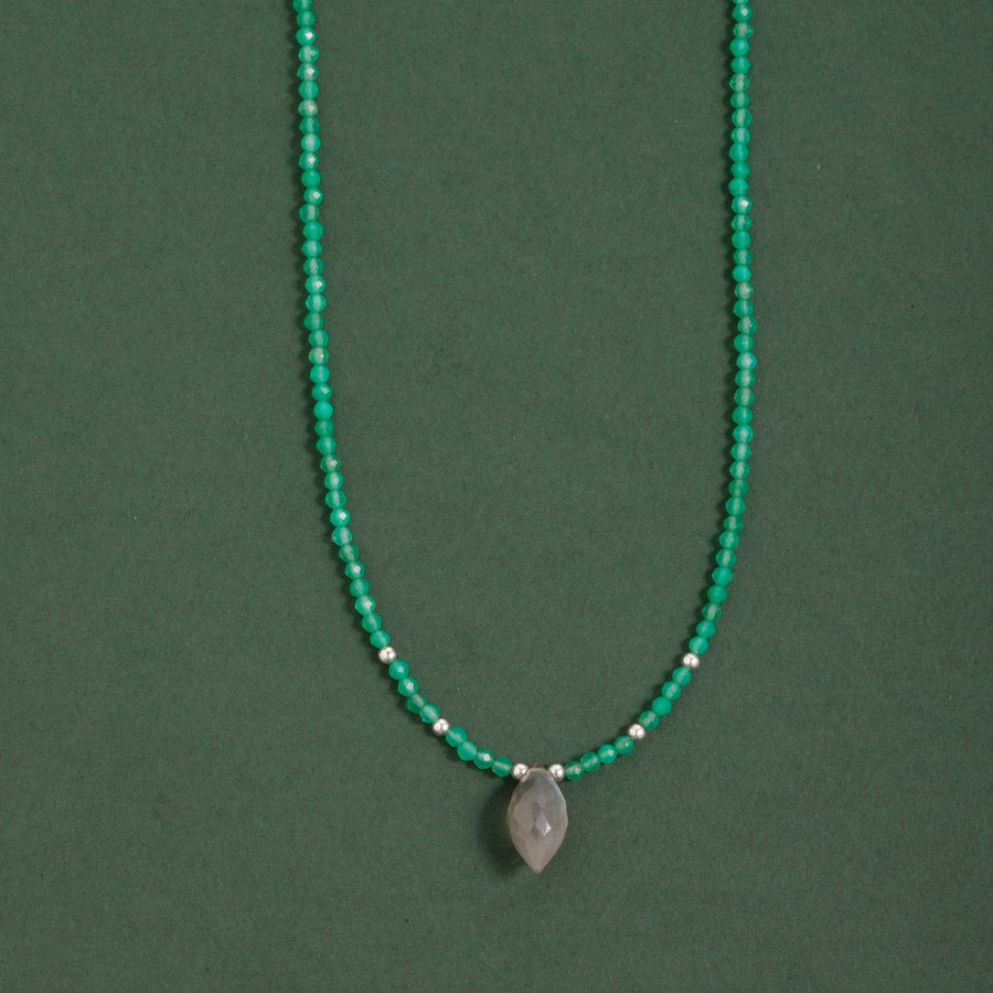 Collar Savia con Ónix verde