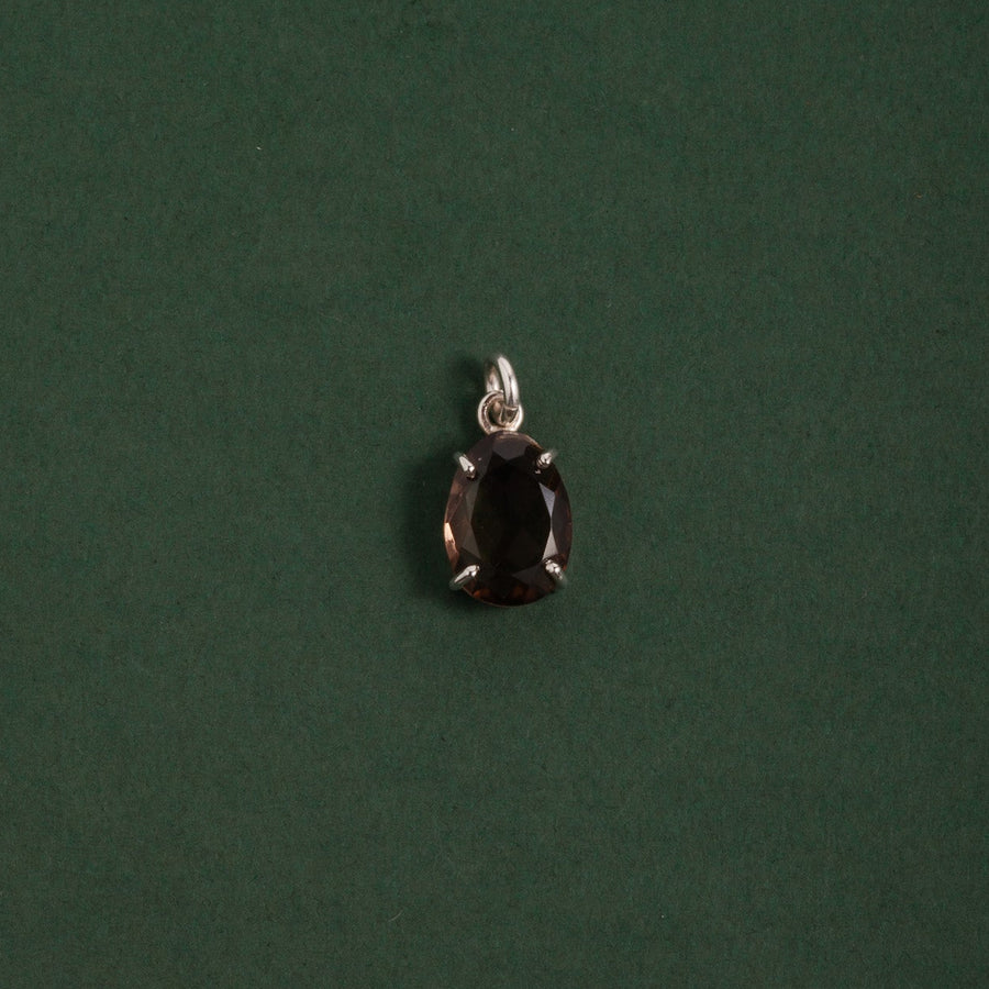 Dije Ginebra con Cuarzo ahumado