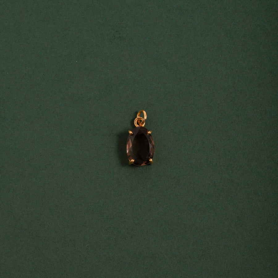 Dije Ginebra con Cuarzo ahumado