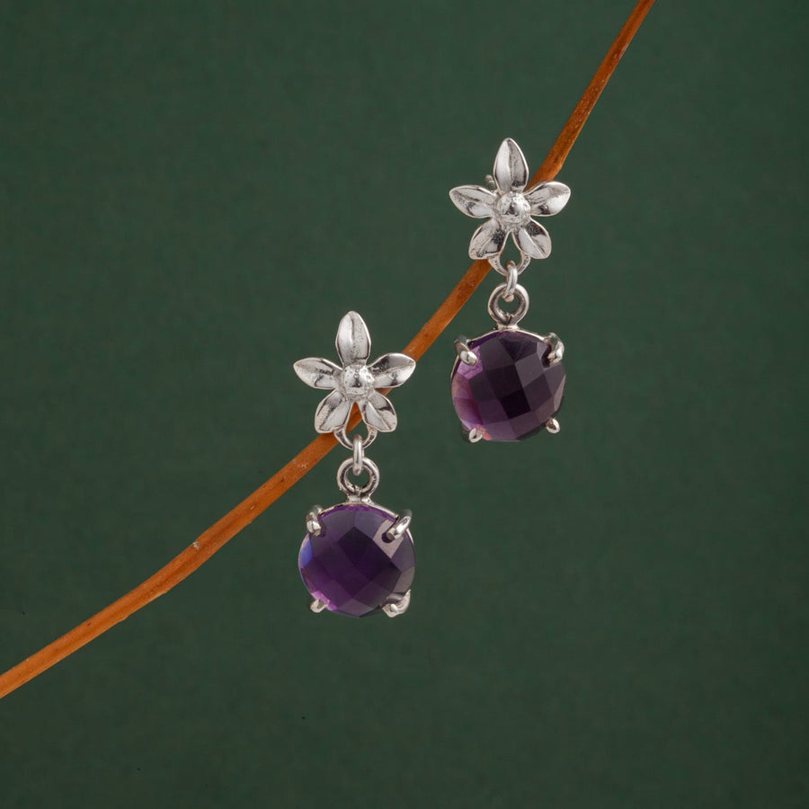 Aretes Jazmín con Amatista