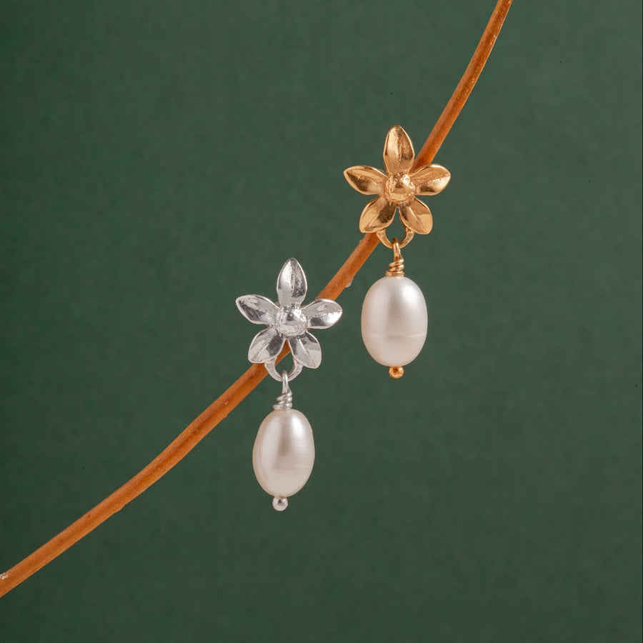 Aretes Jazmín con Perlas