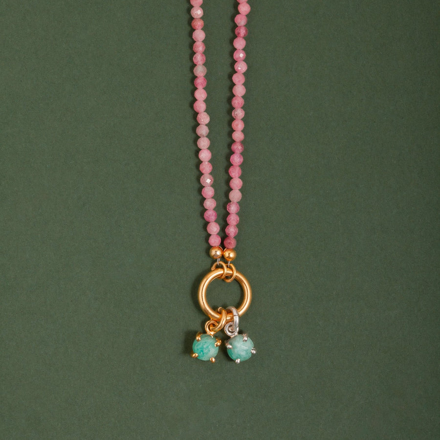 Dije Ginebra con Amazonita