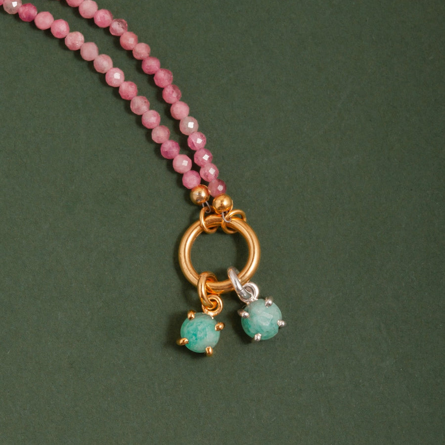 Dije Ginebra con Amazonita