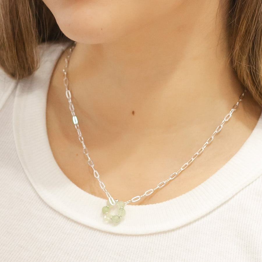 Dije Vera Prehnita silver