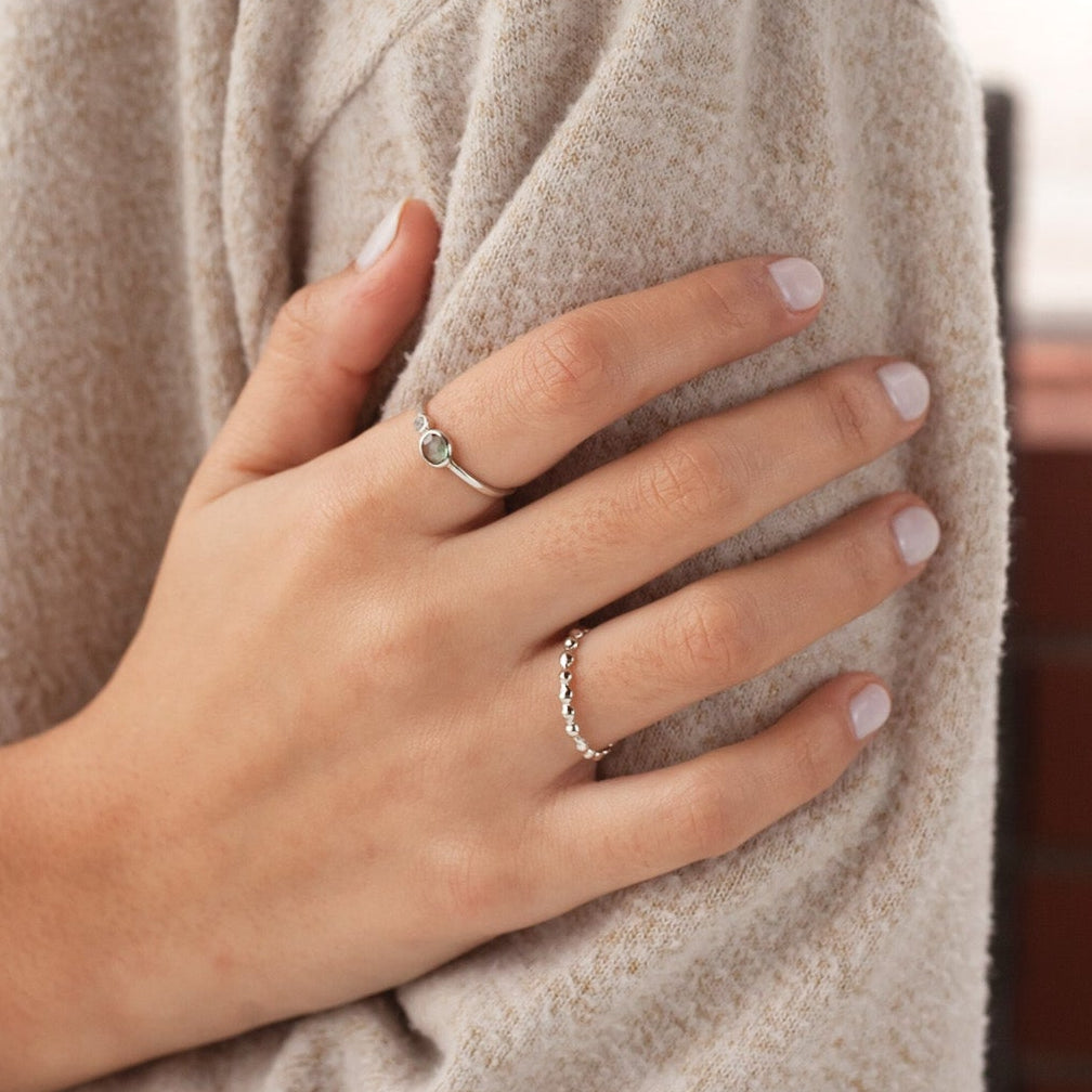 Anillo Bolitas silver
