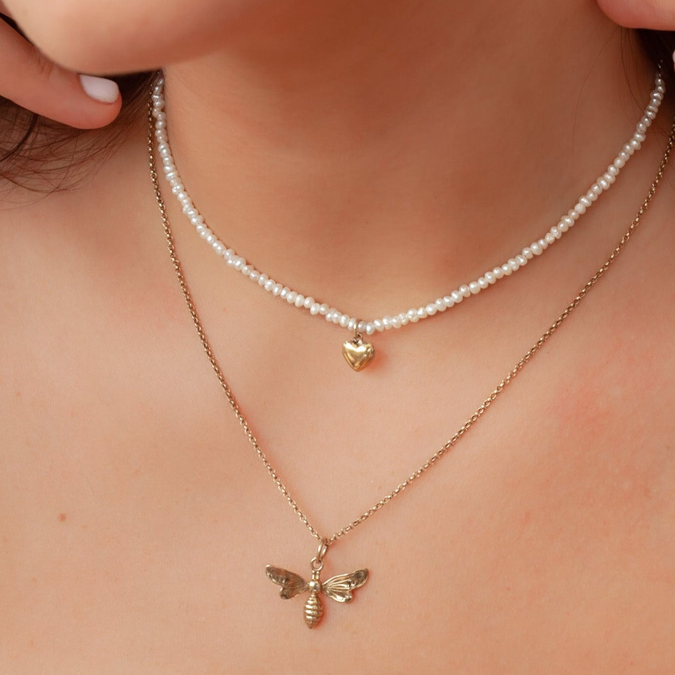 Collar Abeja gold
